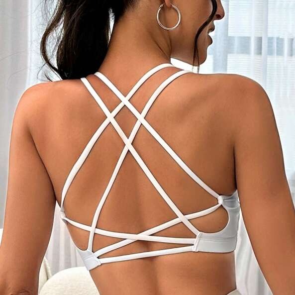 Criss Cross Cascade Sports Bra