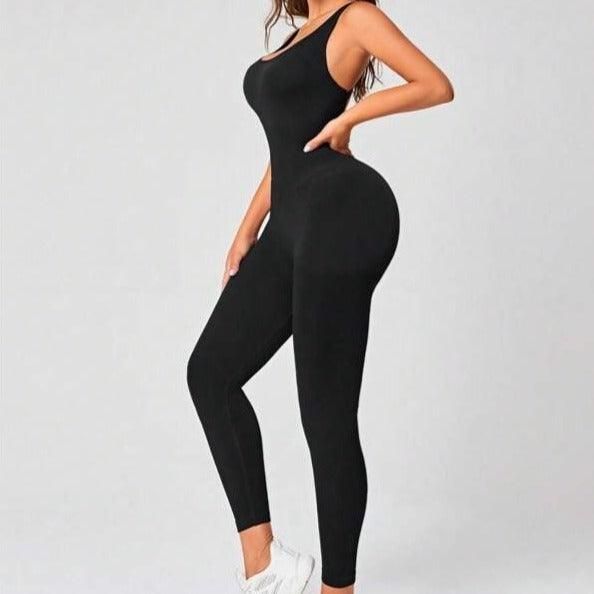CRISS CROSS BACK WORKOUT JUMPSUITS