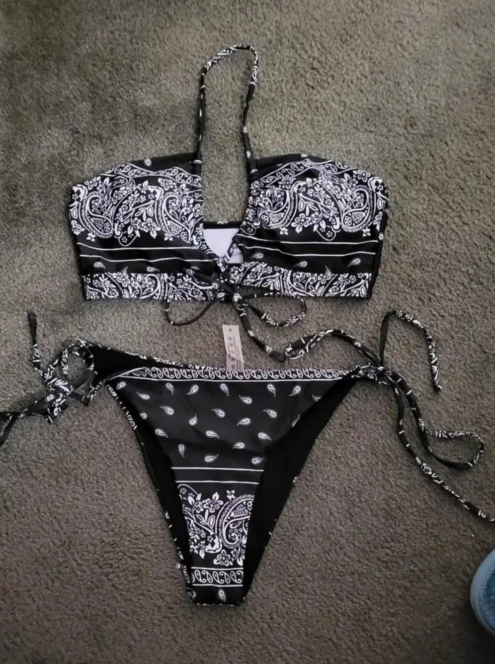OCEAN BLVD PAISLEY BIKINI TWO-PIECE