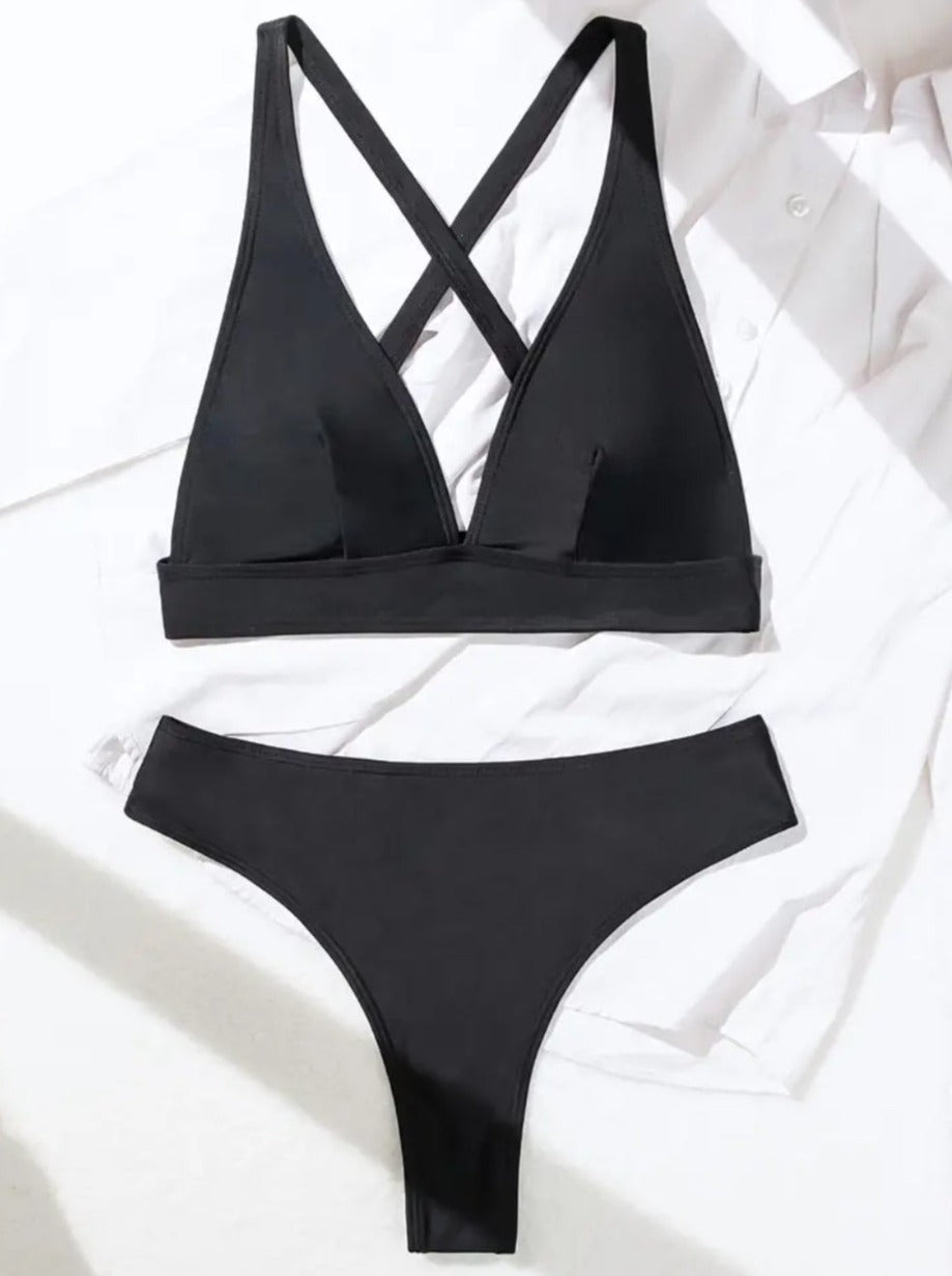 CROSS BACK TWO-PIECE SWIMSUIT