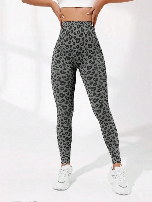 BLACK LEOPARD V-BACK LEGGINGS