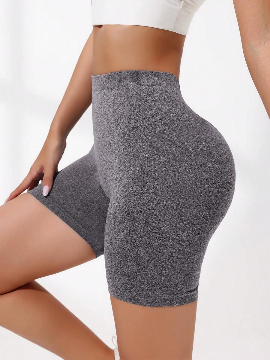 heather grey v-back shorts