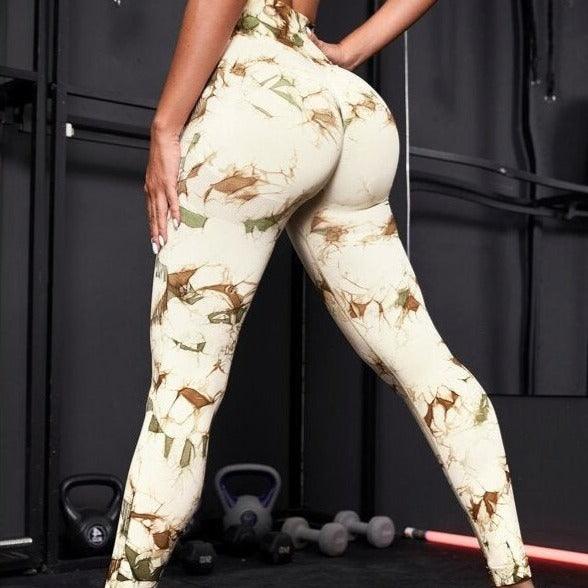 Multicolor Scrunched Tie Dye Leggings - Collection