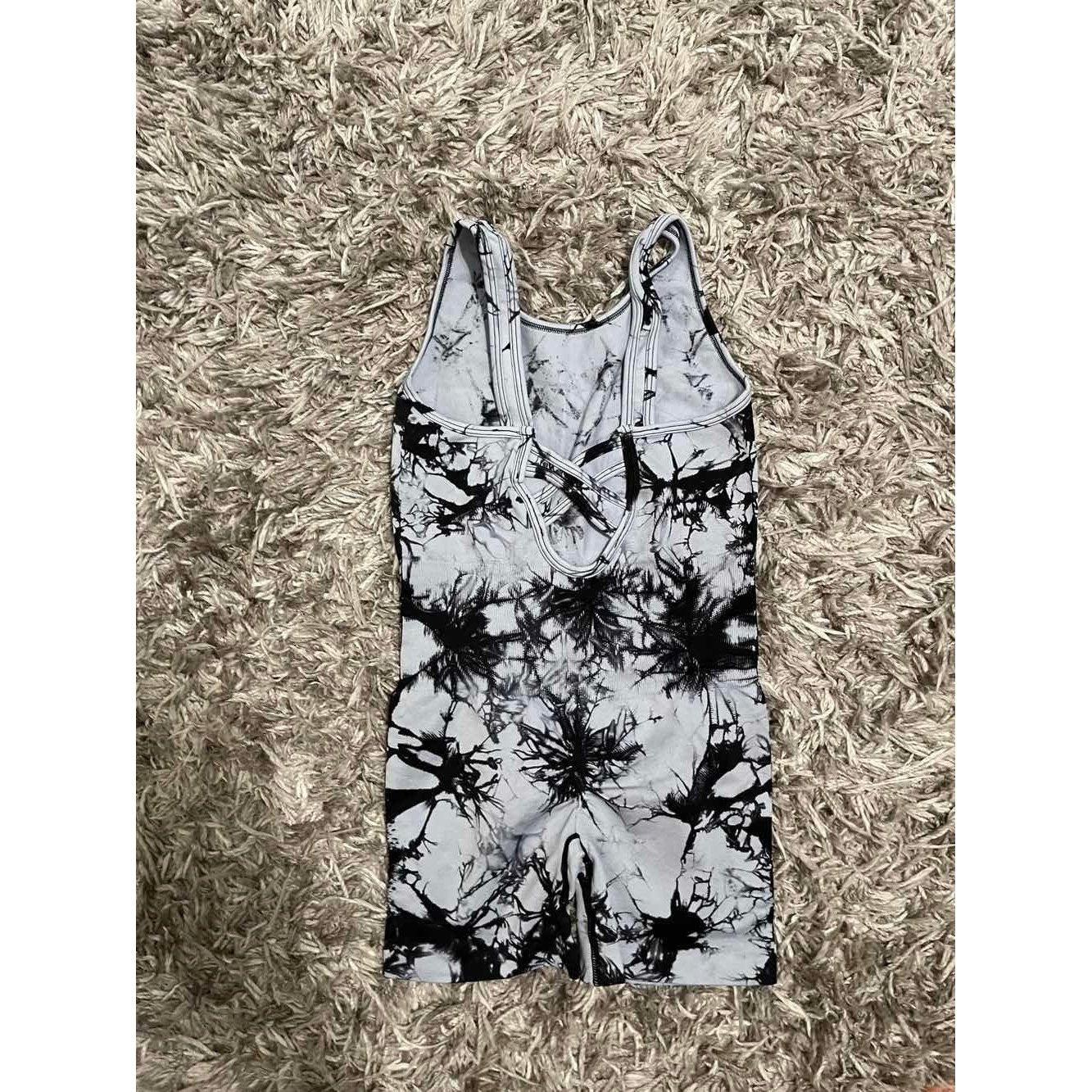 MARBLE SCRUNCH SHORTS JUMPSUITS