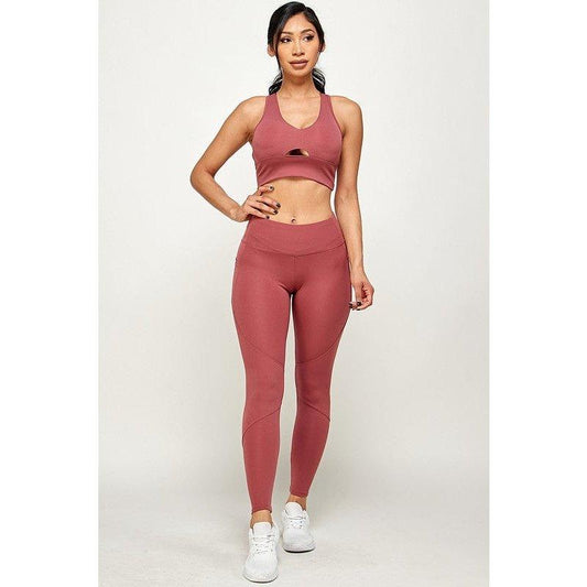 NKD LEGGINGS WORKOUT SET - Mauve