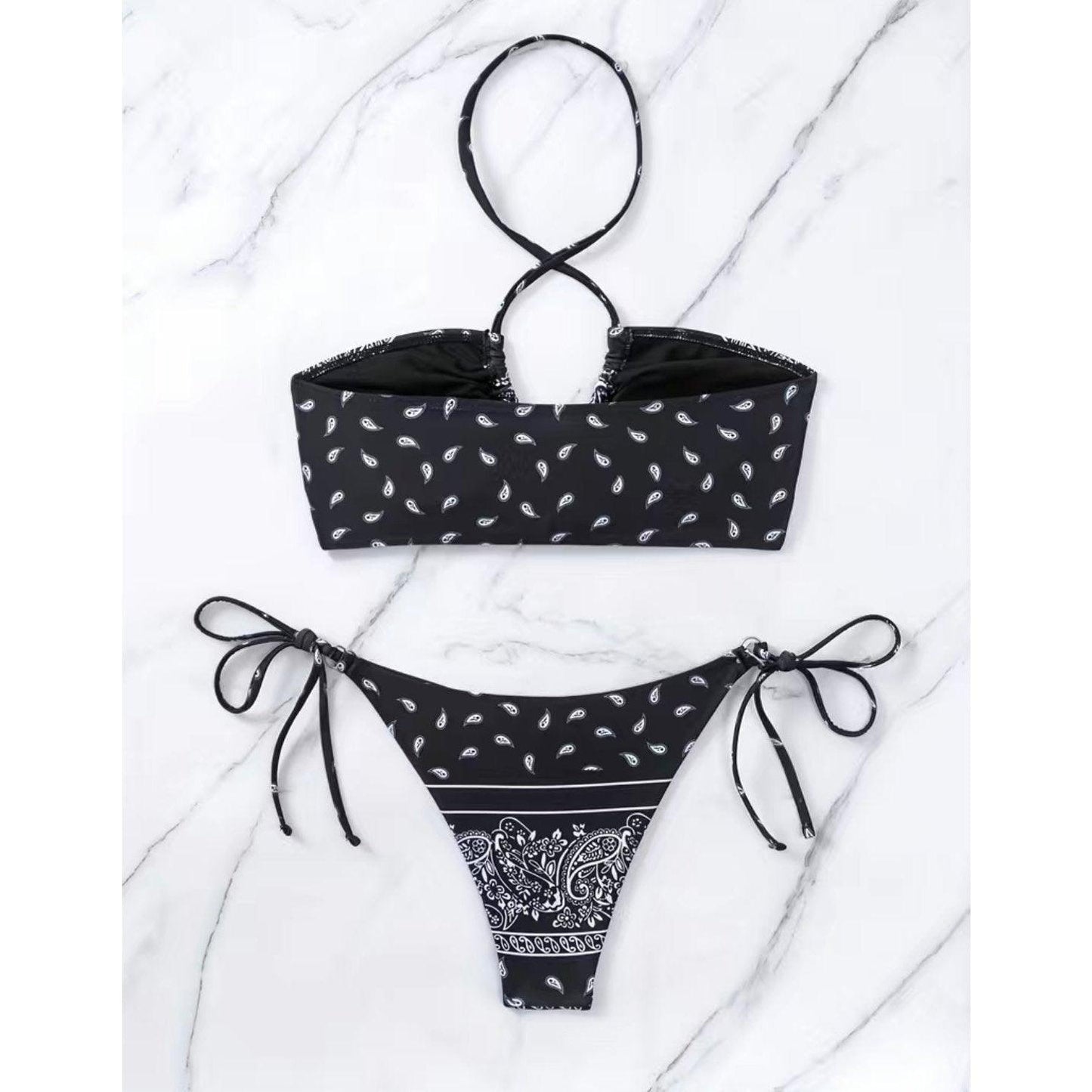 OCEAN BLVD BIKINI TWO PIECE SET - Paisley Print