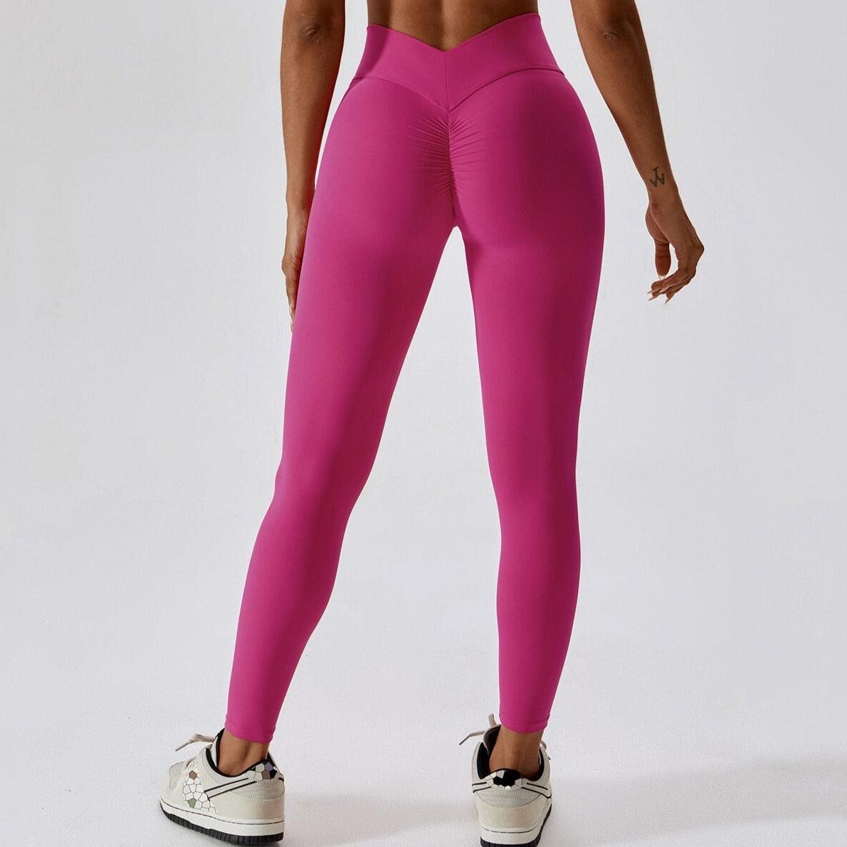 V BACK LEGGINGS - High Waisted & Butt Scrunch