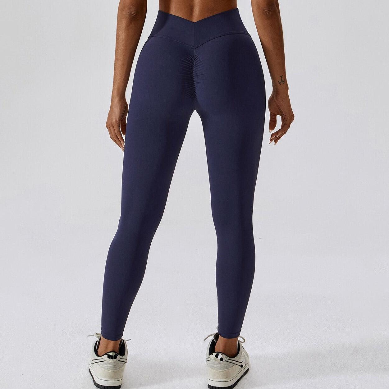 V BACK LEGGINGS - High Waisted & Butt Scrunch