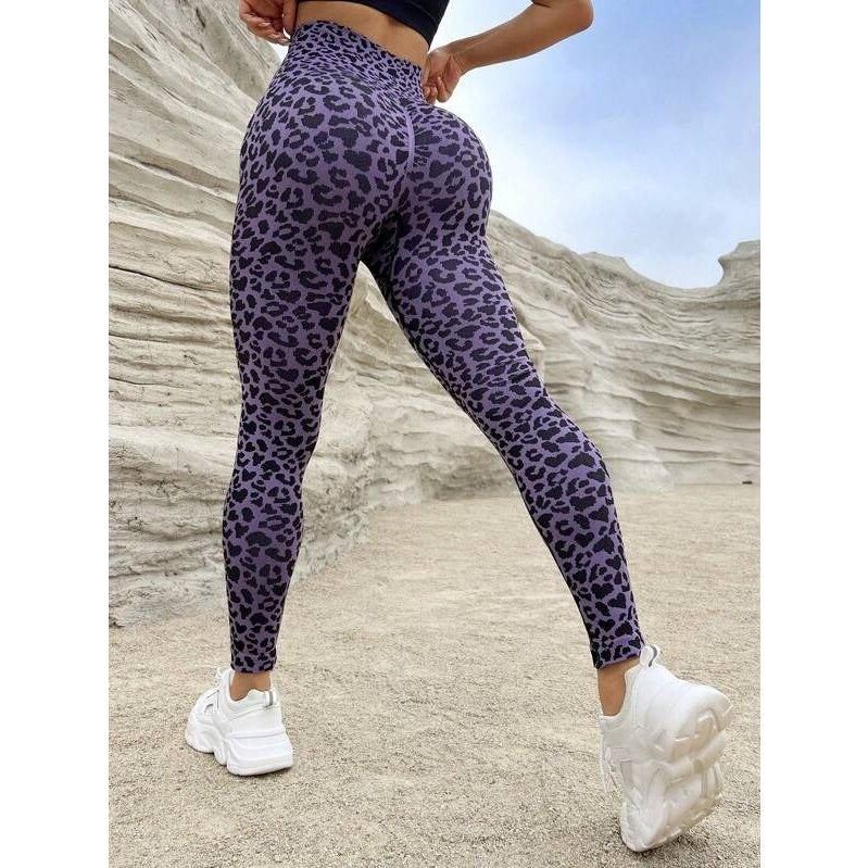 HIGH-WAISTED SEAMLESS LEOPARD LEGGINGS