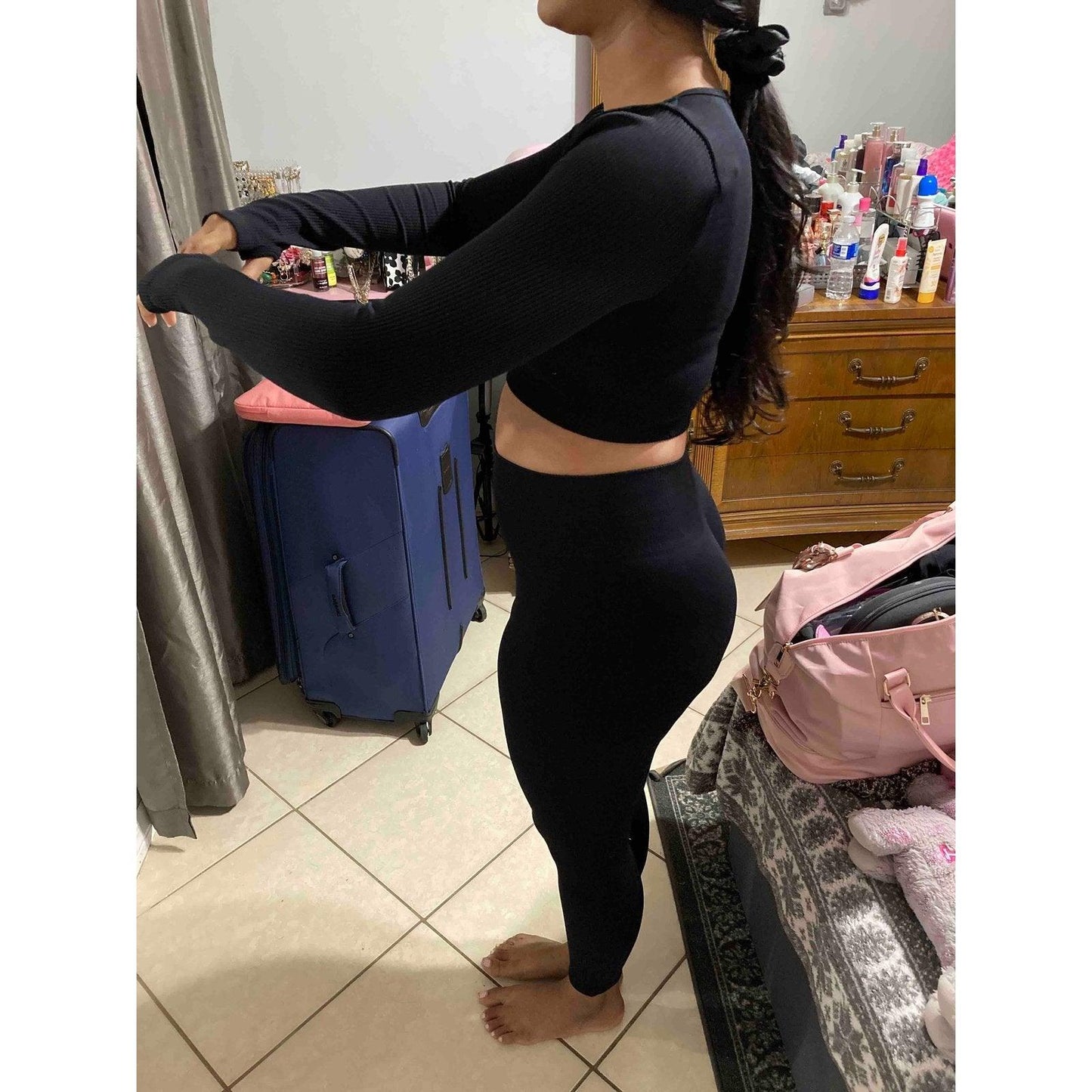SEAMLESS RIBBED LEGGINGS SET - Activewear Sale!