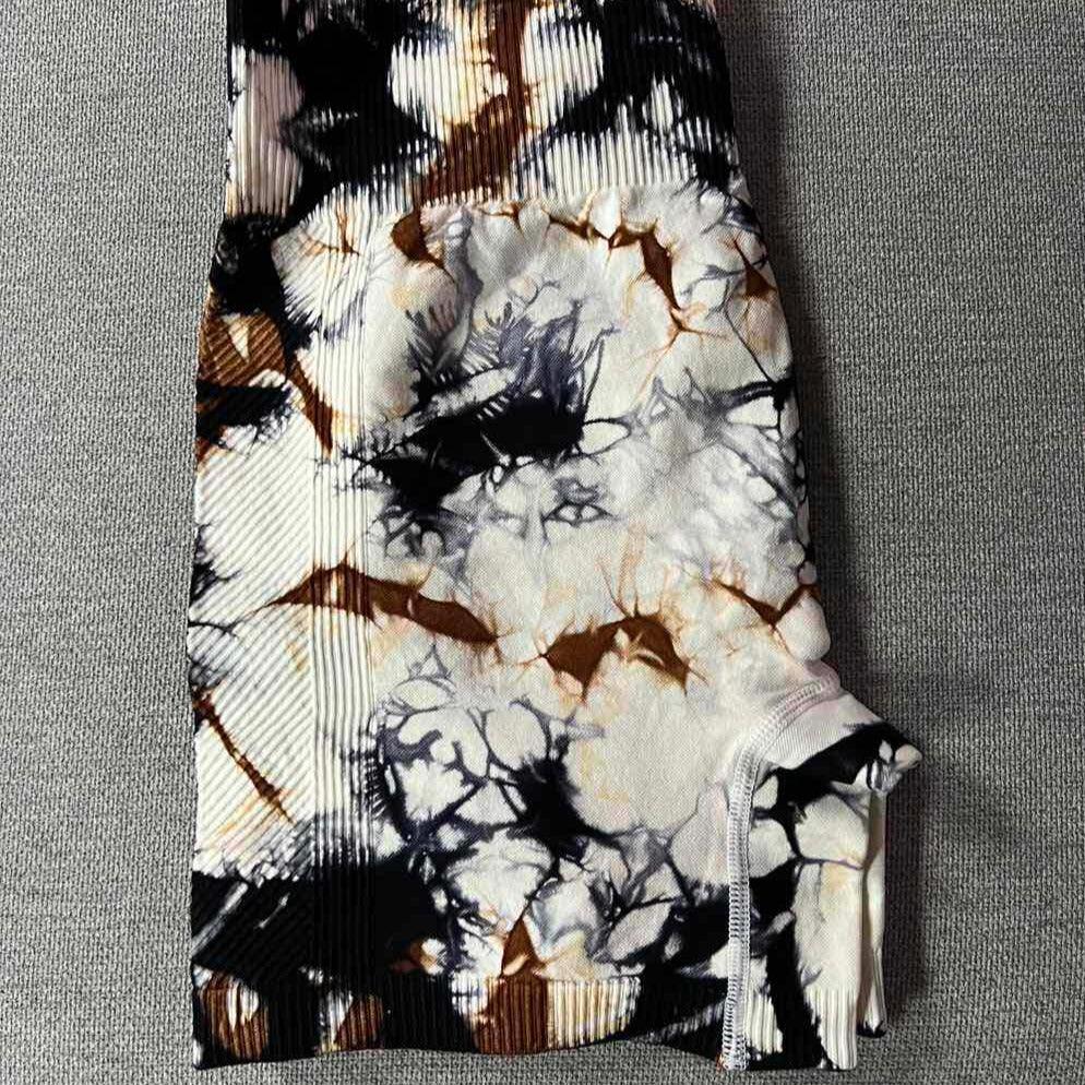 Multicolor Scrunched Tie Dye Shorts - Collection