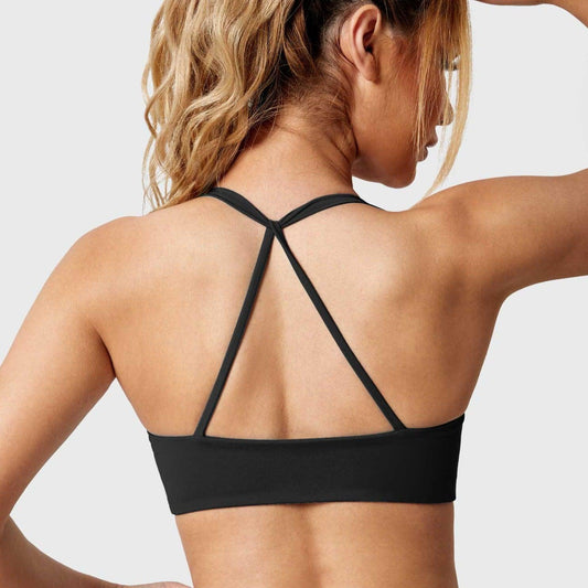 TWIST FRONT HALTER NECK SPORTS BRA