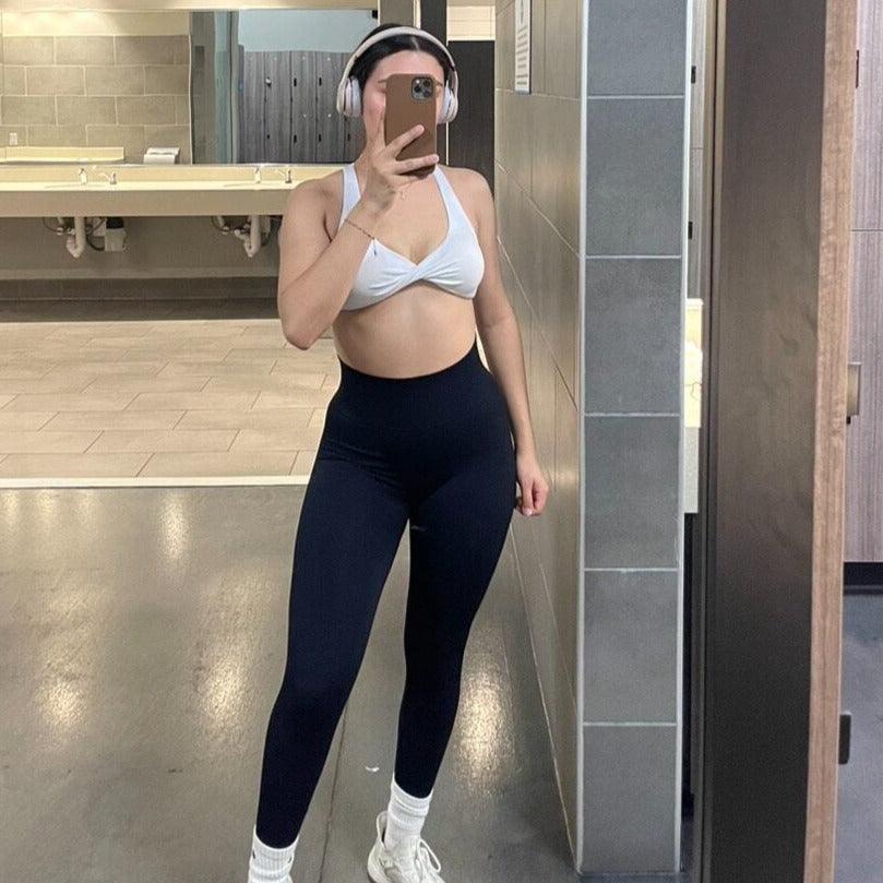 Twist Front Racerback Sports Bra