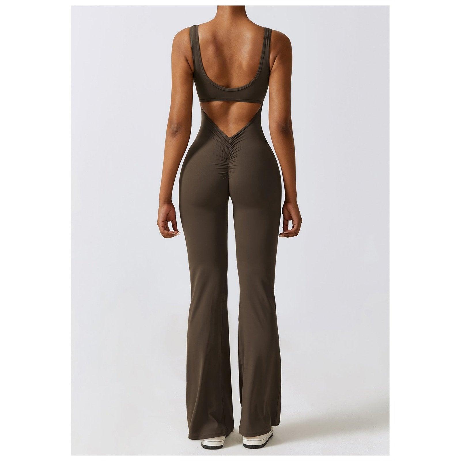 Flare Athletic Jumpsuit - Scrunch butt