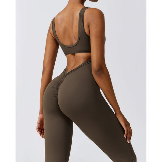 Flare Athletic Jumpsuit - Scrunch butt