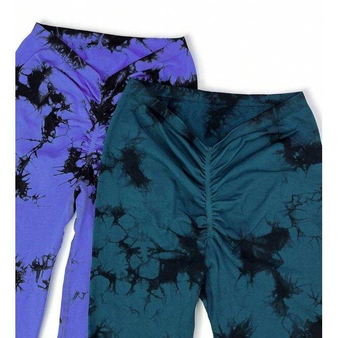 V-BACK MARABLE SCRUNCH LEGGINGS