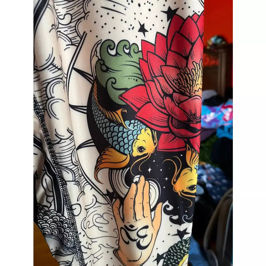 VIRAL PRINTED YOGA LEGGINGS - Peace, Love & Happiness