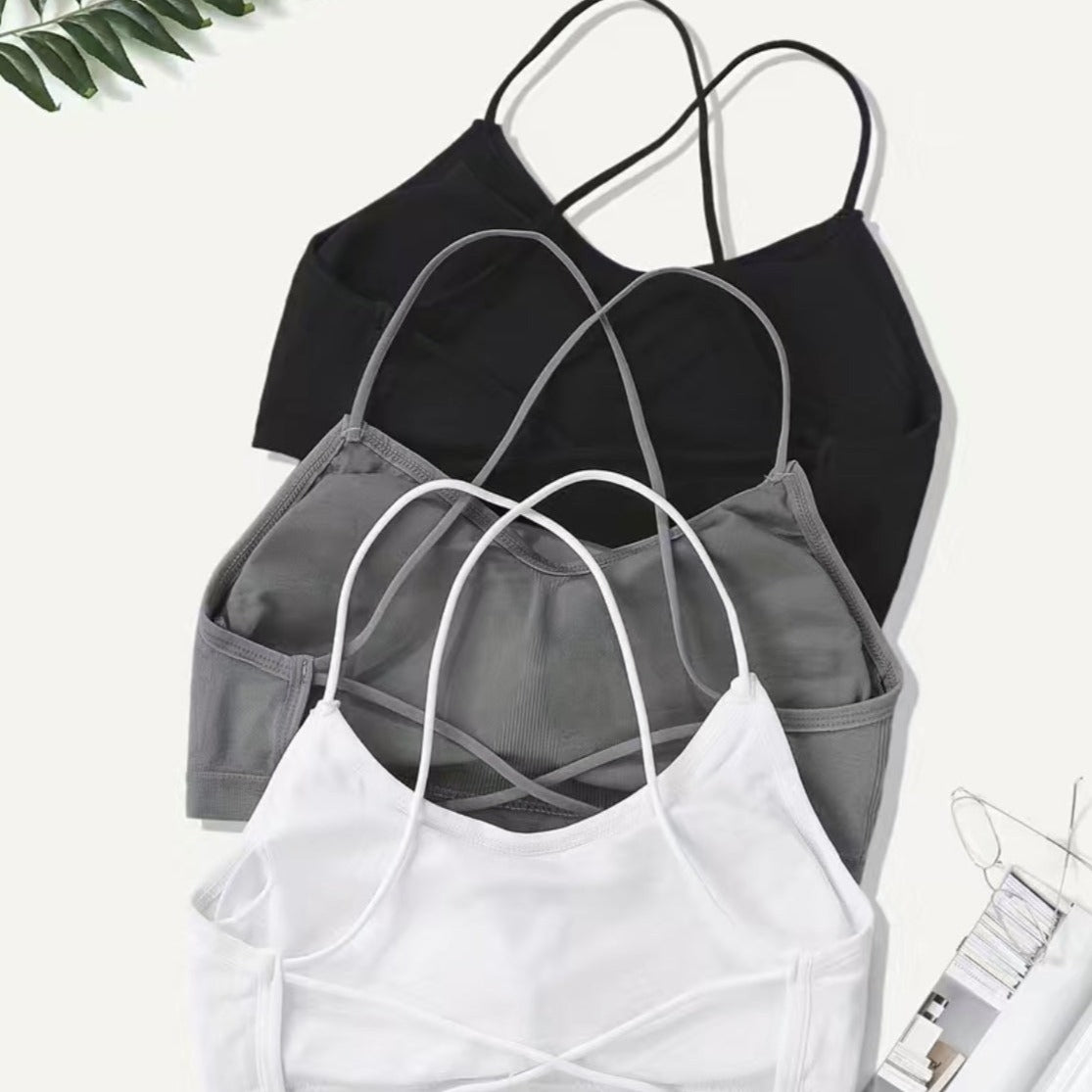 Basic Cute Sports Bra Pack - Set Of 3
