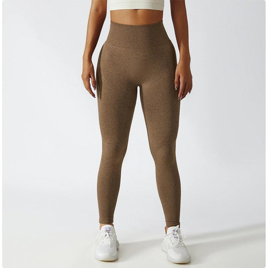 BAD BEHAVIOR SCRUNCH LEGGINGS - Marled Brown