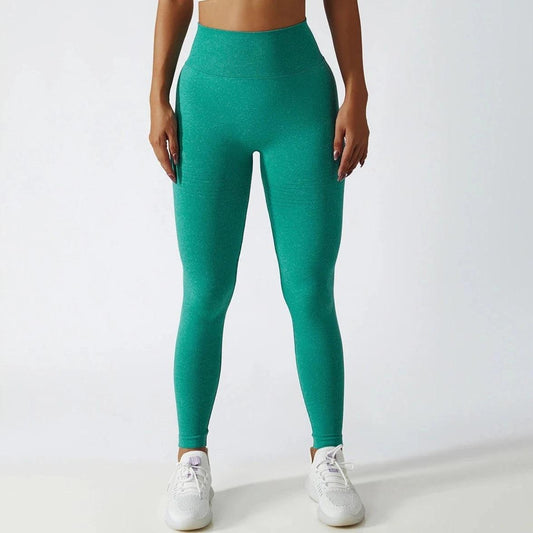 BAD BEHAVIOR SCRUNCH LEGGINGS - Marled Green