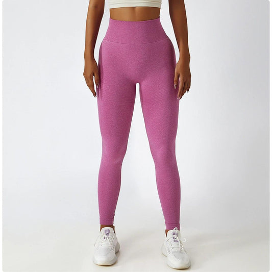 BAD BEHAVIOR SCRUNCH LEGGINGS - Marled Pink