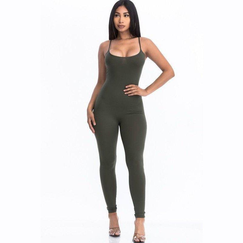 Basic Strappy Cotton Jumpsuit - 13 Colorways