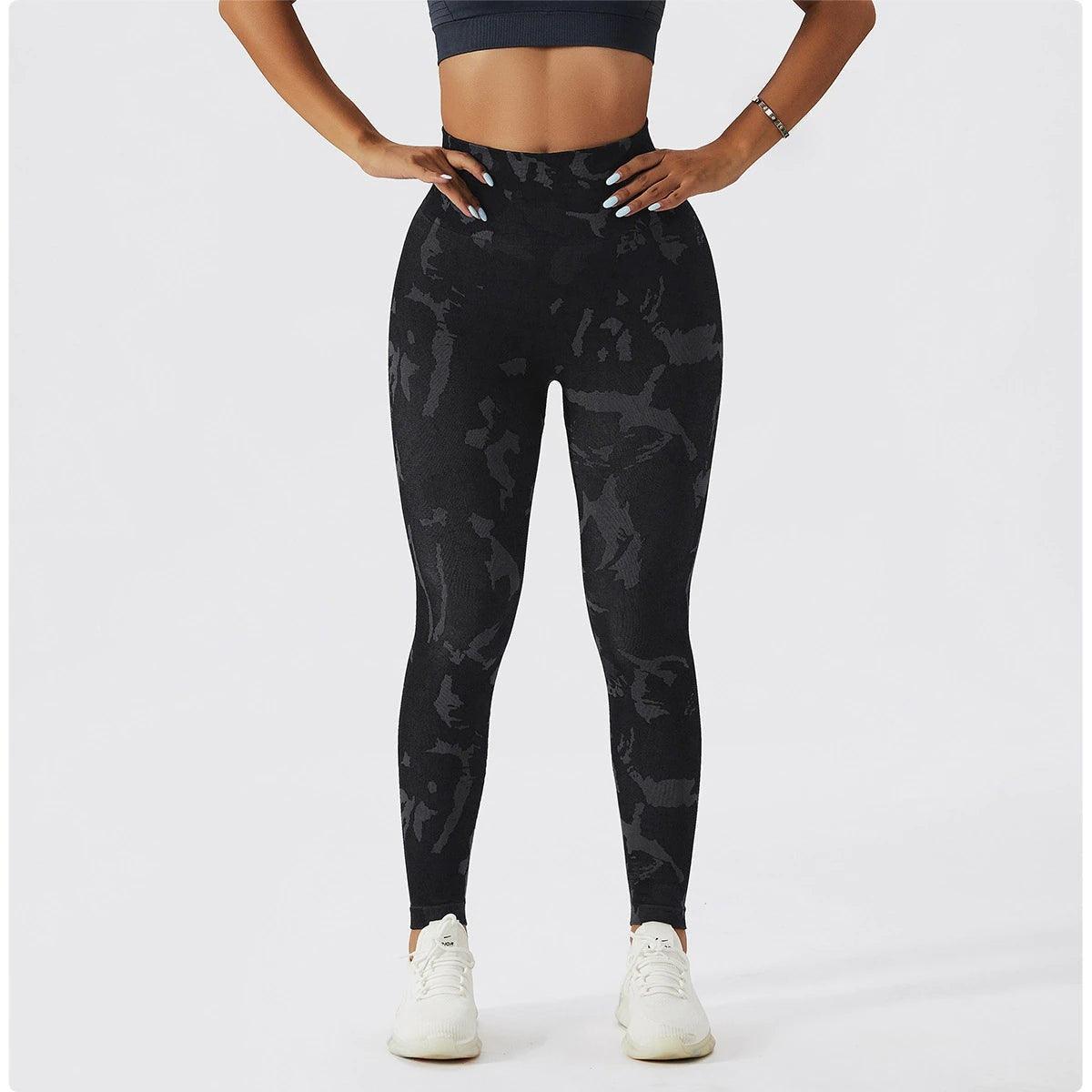 CAMO SCRUNCH LEGGINGS 2.0 - Black