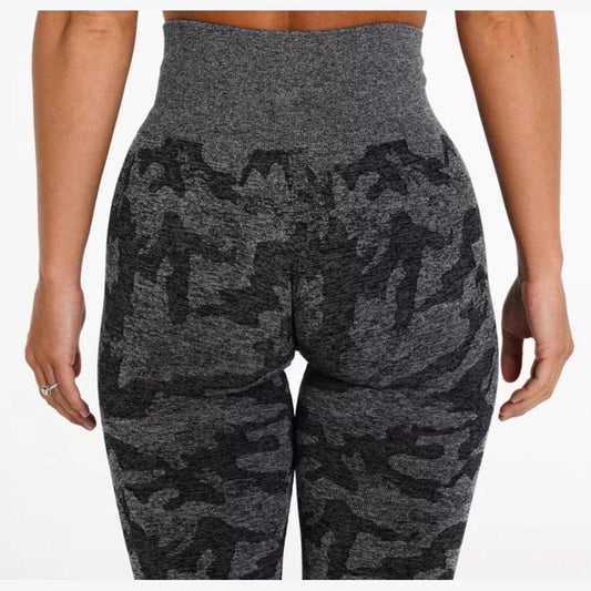 CAMO SEAMLESS LEGGINGS - Black
