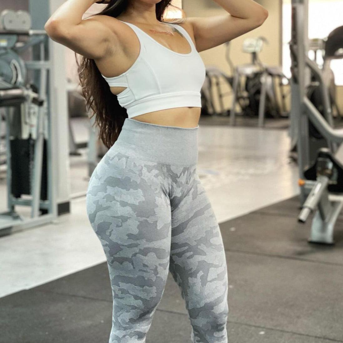 CAMO SEAMLESS LEGGINGS - Grey