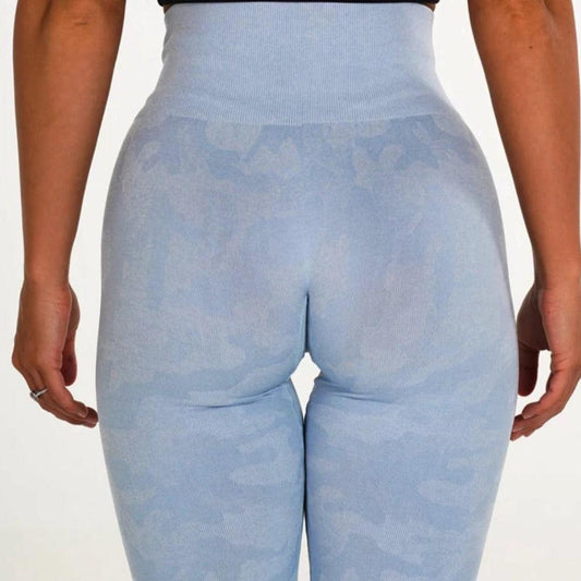 CAMO SEAMLESS LEGGINGS - Icy Blue
