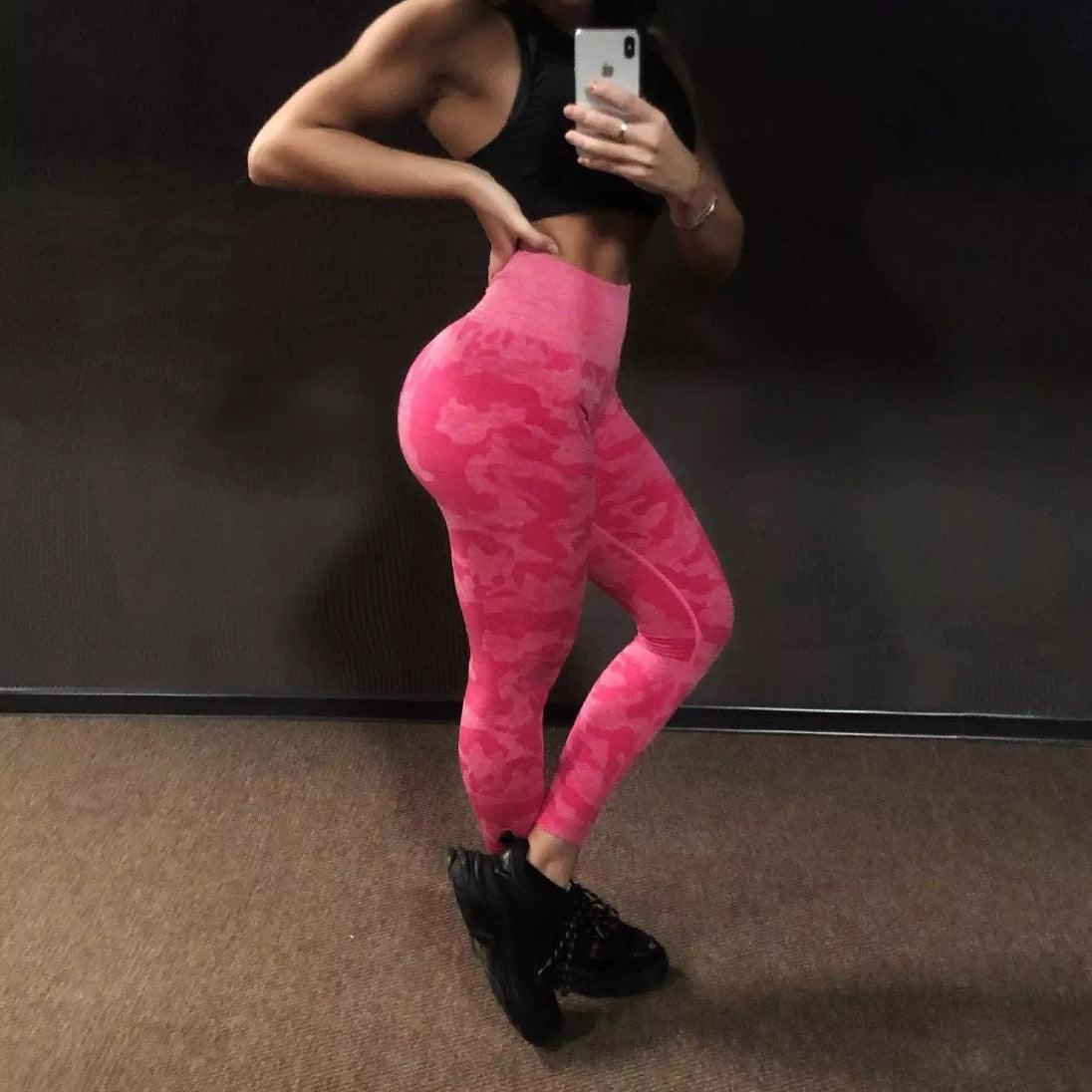 CAMO SEAMLESS LEGGINGS - Magenta