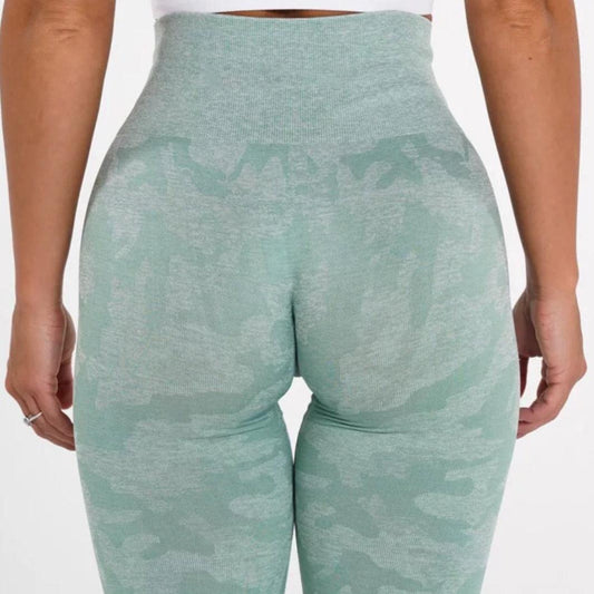 CAMO SEAMLESS LEGGINGS - Mint Green