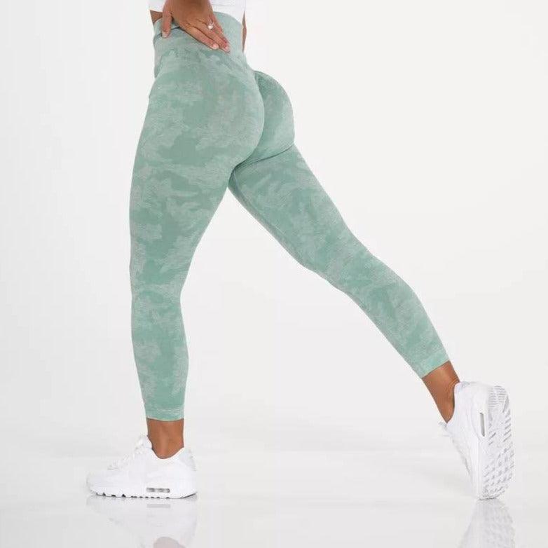CAMO SEAMLESS LEGGINGS - Mint Green