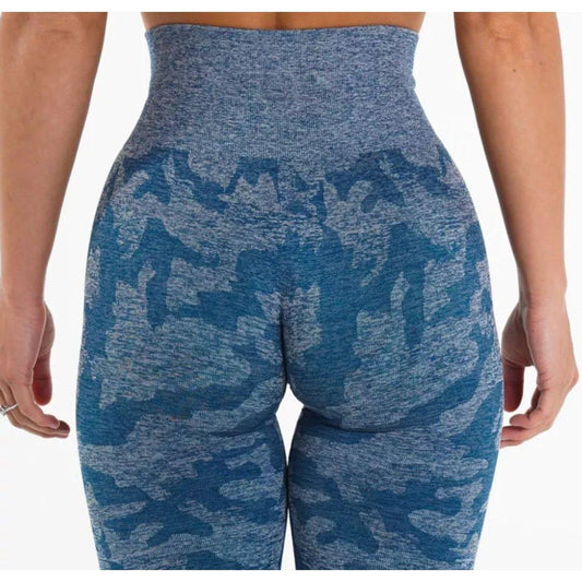 CAMO SEAMLESS LEGGINGS - Navy