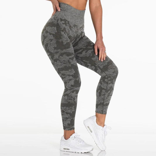 CAMO SEAMLESS LEGGINGS - Olive