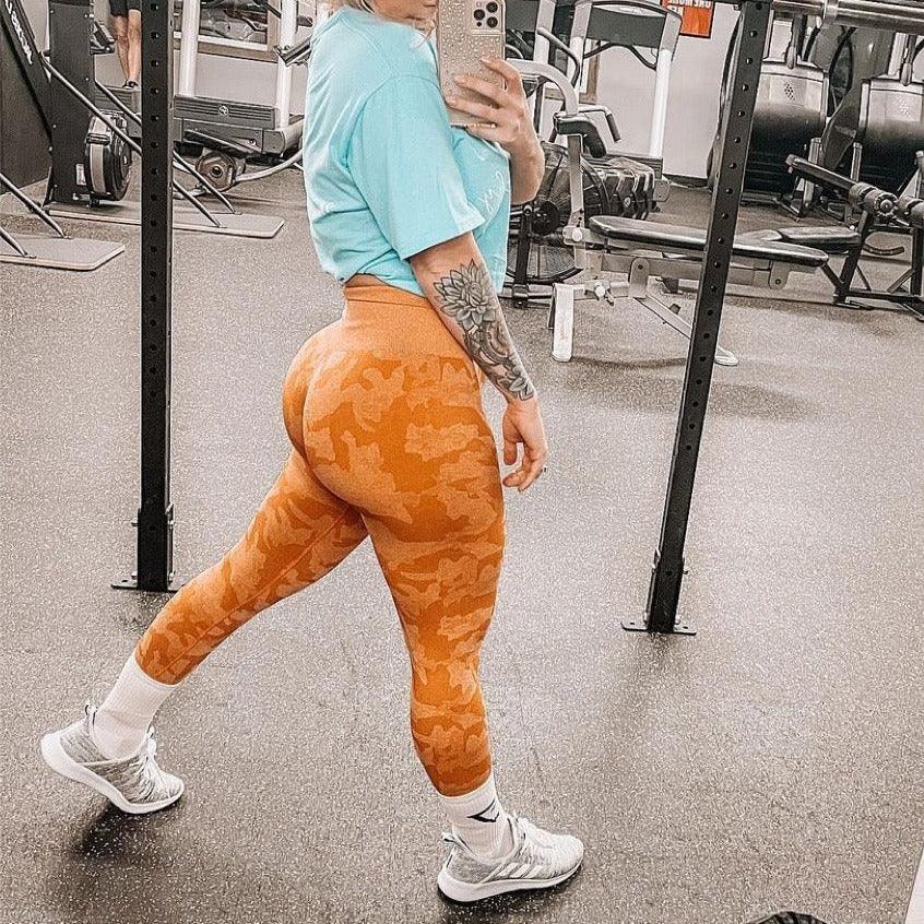 CAMO SEAMLESS LEGGINGS - Peach
