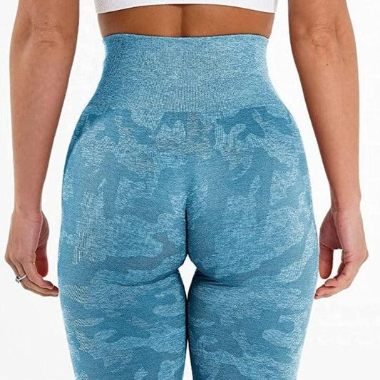 CAMO SEAMLESS LEGGINGS - Slate Blue