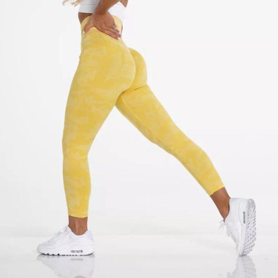 CAMO SEAMLESS LEGGINGS - Yellow