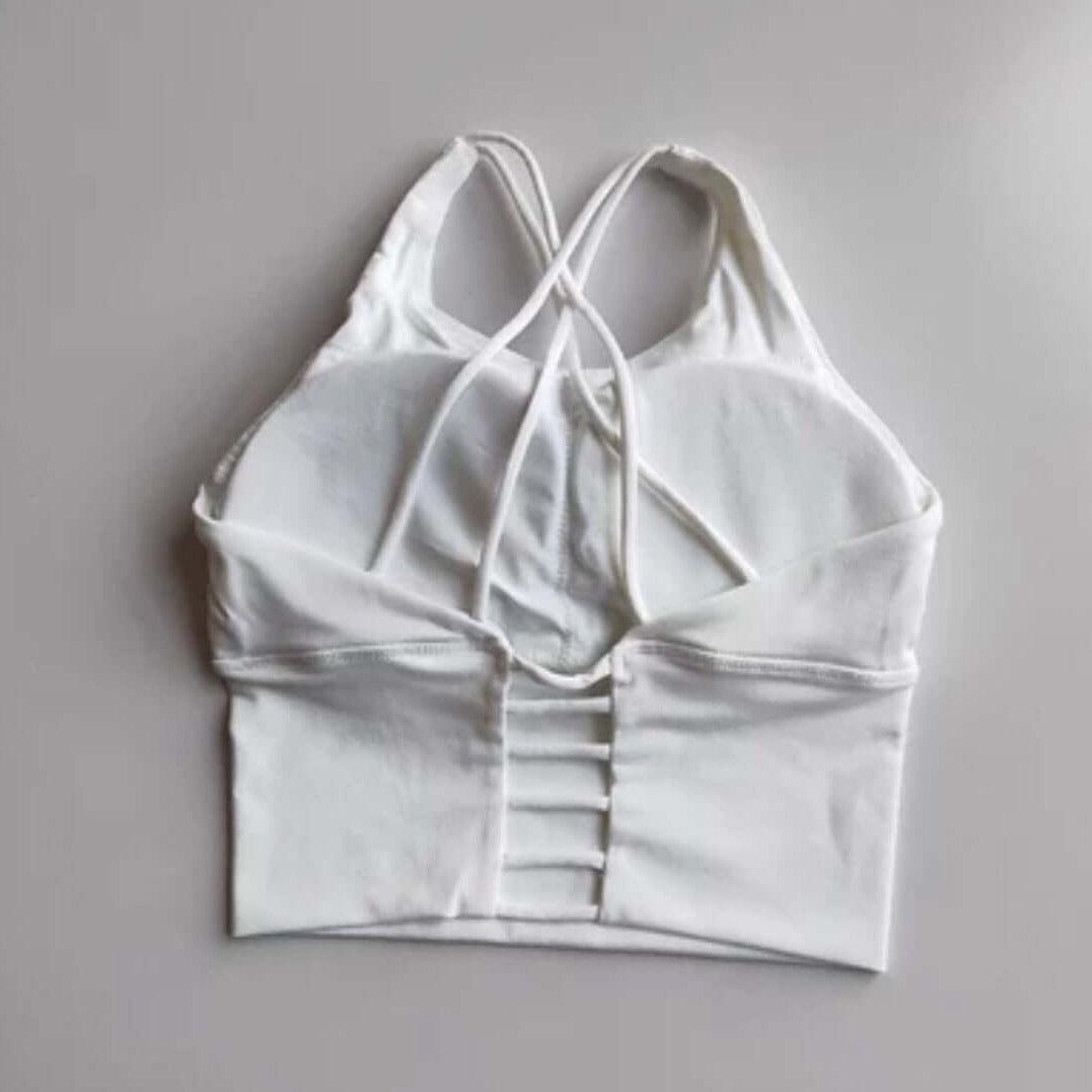 criss cross back sports bra