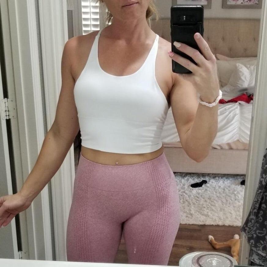 criss cross back sports bra
