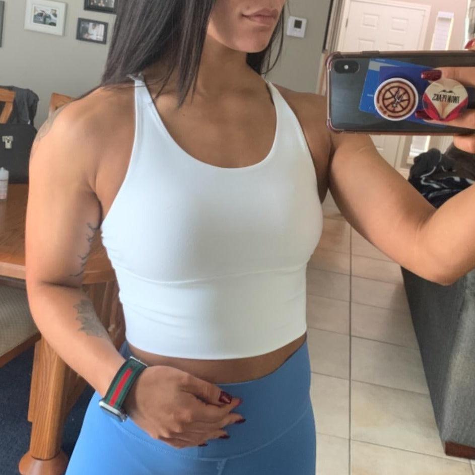 criss cross back sports bra