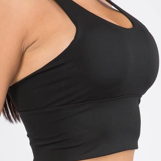 criss cross back sports bra
