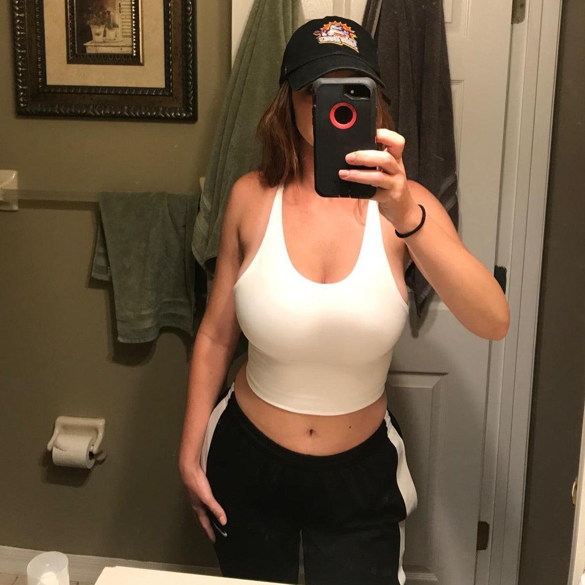 criss cross back sports bra