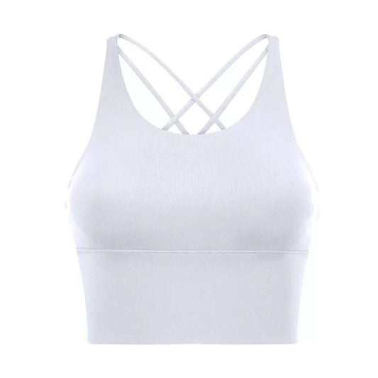 criss cross back sports bra