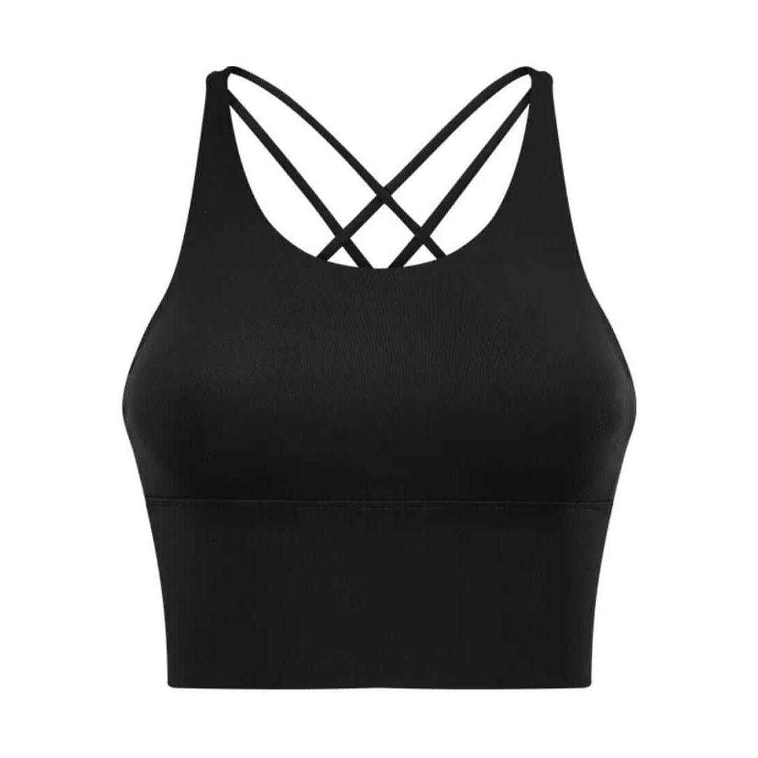 criss cross back sports bra
