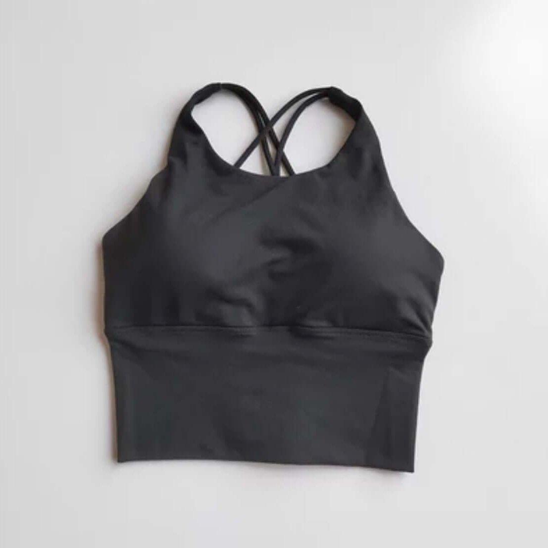 criss cross back sports bra