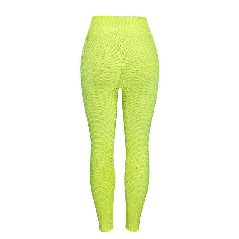 HONEYCOMB SCRUNCH LEGGINGS - Neon Green
