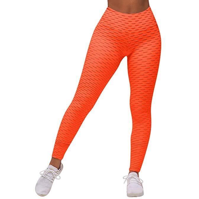 HONEYCOMB SCRUNCH LEGGINGS - Orange