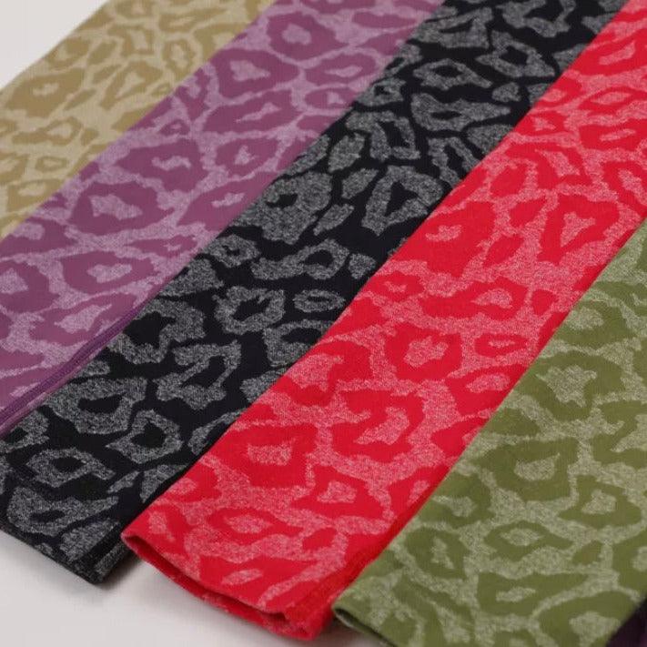 LEOPARD SEAMLESS LEGGINGS - Olive