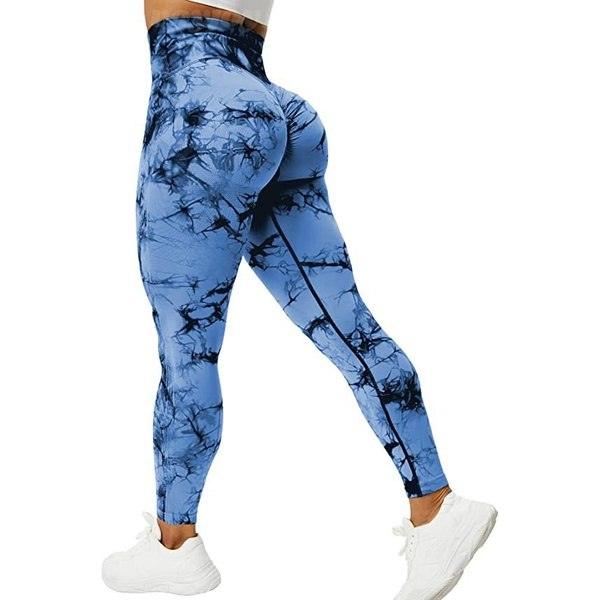 Upgrade Your Style with Trendy Blue Marble Leggings - Shop Now